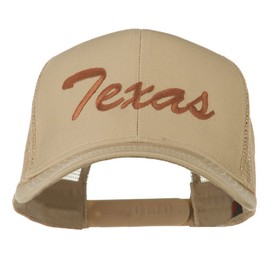 Mid States Texas Embroidered Mesh Back Cap - Khaki OSFM