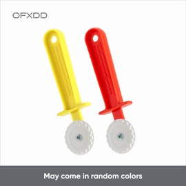 Ravioli Cutter - Pasta Cutter Wheel with Plastic Handle - Hand Pastry Crimper with Roller - Fluted Pastry Cutter Wheel for Baking, 2 Pcs