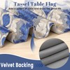 Embroider Table Runner, Luxury Jacquard Fabric Dining Table Runner with