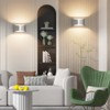 Aipsun Nickel Modern LED Wall Sconce Hardwired Indoor Wall Lights