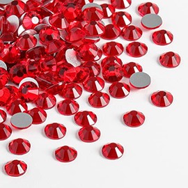 beadsland Diamantes de imitación de cristal con parte trasera plana, gemas redondas, Siam claro (0.181-0.189 in) SS20/1440 piezas