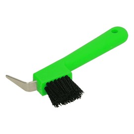 Shires EZI-GROOM Hoof Pick/Brush Lime Green