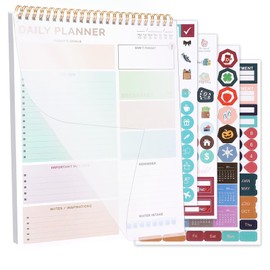 to Do List Notepad, 104 Pages 8.3 * 11'' Undated Daily Planner Notepad to Do List Notebook with Task Checklist Home Office School Supplies, Colorful Block