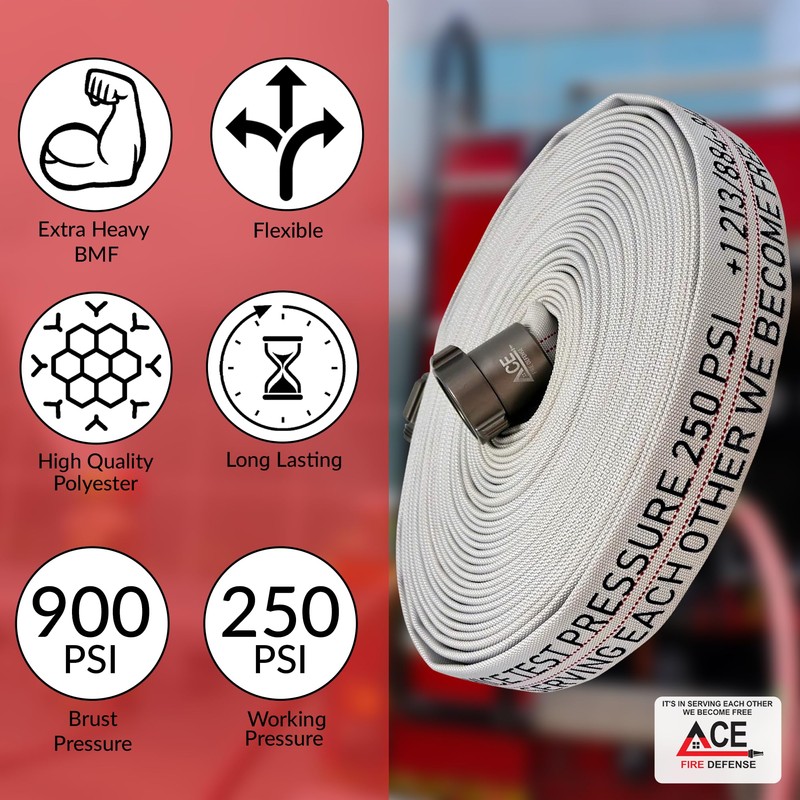 BMF XL.01 Fire Hose Polyester Single Jacket | TPU Lined