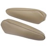 NLQR Replacement 2Pcs Seat Armrest Covers Microfiber Leather Ivory Tan