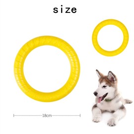 JINRETUTE Dog Fly Ring Toy Dog Fitness Ring Floating Flying Dog Disc Toys Outdoor Durable Chew Toys for Training Outdoor Playing Puppy Medium Large Dogs (D18)