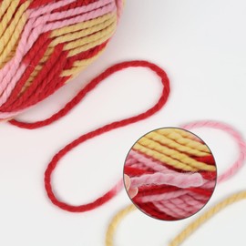 Pretty Jolly 2 Skeins Bulky Acrylic Yarn Soft Colorful Yarn, Crocheting & Knitting, Quality & Multicolored, Total 100g×2/73m×2 (Color A)