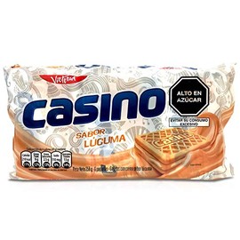Generic Victoria Casino Galletas con Crema Sabor Lucuma 258 gr / 10.1 oz | Peruvian Casino Lucuma Cookie