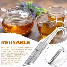 Tea Infuser for Loose Tea, 304 Stainless Steel,Food Grade Fine Mesh Tea Filter, Long-Handle Set of 2,Handle Tea Filter for Tea, Rose, Coffee, Spices