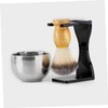 Ipetboom 1set Men Beard Grooming Shaving Stand Bowl Brush Holder