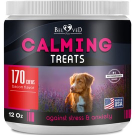 Calming Treats for Dogs - Advanced Calm Behavior Bites with - Storms, Fireworks, Separation, Barking Aid - Made in USA - 170 Soft Chews