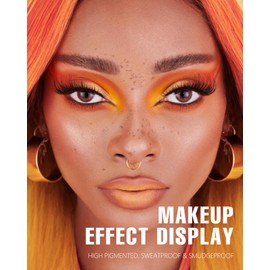 MAKI YIKA Orange Eyeshadow Palette Long Lasting, Orange Eye Shadow for Women, High Pigmented 9 Color Waterproof Orange Eye Makeup (#4 Orange)