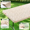 Smiry Heavy Duty Vinyl Fitted Tablecloths for 6 Foot Rectangle