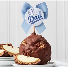 Mrs Prindables #1 Dad Button Jumbo Caramel Apple (Milk Chocolate Walnut Pecan)