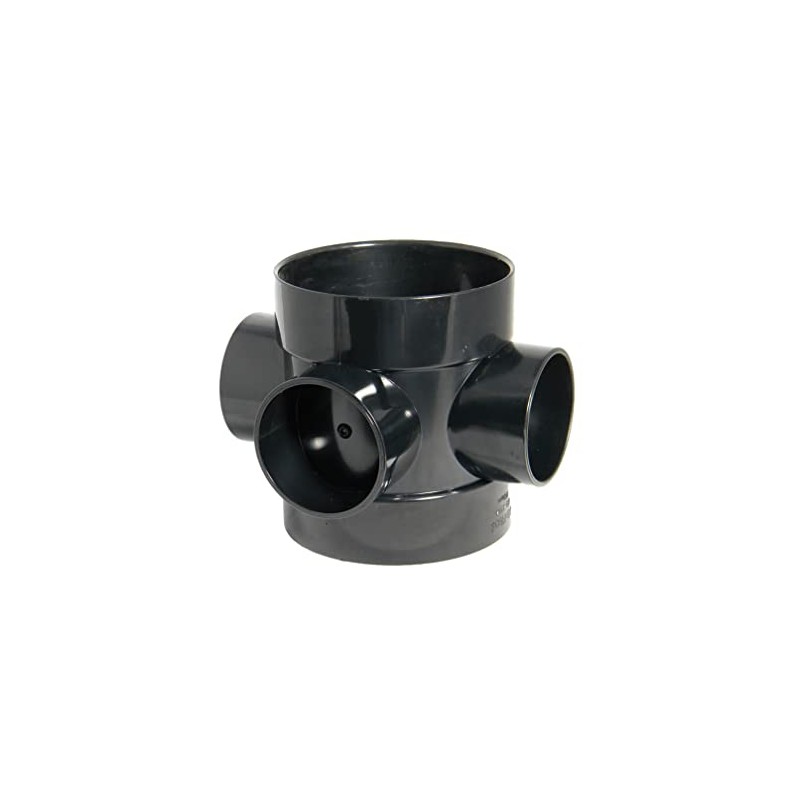 FLOPLAST 110mm Soil Ring Seal Short Boss Pipe - Black