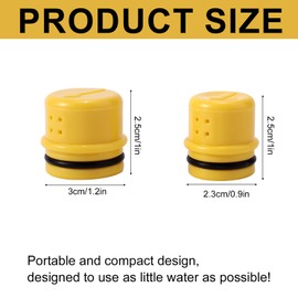 2pcs Ultralight Portable Bidets, 2 Sizes Plastic Portable Travel Bidets Practical Compact Water Sprayers Suitable for Hiking Traveling Camping (Yellow)