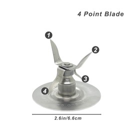 for Oster Blender Replacement Parts Blender Ice Blade with Four Rubber O Ring Seal Gasket Accessory Refresh Kit