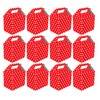 VALUE PACK 12 x Red Polka Dot Paper Lunch Box