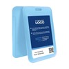 Larpur 2 Pack Sliding ID Badge Holders Hard Plastic Vertical