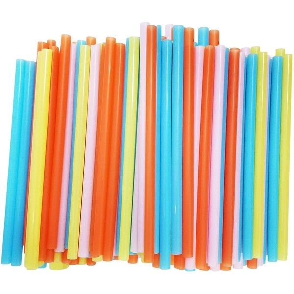 Jumbo Smoothie Straws, Assorted Colors [100 Pack]