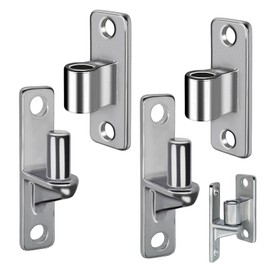 Heavy Duty Gate Hinges, 304 Stainless Steel Gate Hinges for Wooden/Vinyl/PVC Fences, One-Piece Weld-Free Chain Link Fence Components, 5/8", Wall Mount Gate Hinges for Farm Gates,Up to 800lbs, 2Pack