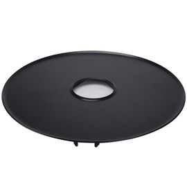 Charkettle Round Griddle Flat Top Plate with Support Rack, Compatible with Weber 22" Kettle Charcoal Grill, BBQ Cooking Griddle for Drum Smoker, Barrel Grill and DIY UDS
