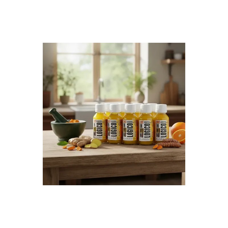 Shots Inmunológicos Cold Pressed Jengibre, Cúrcuma (14 Pack)