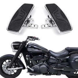 FIASRAC Driver Floorboards Front Floorboard Foot Peg Pedals Compatible with Yamaha Vstar Dragstar 400 650 V-Max XV125 Suzuki VL800 VL400 C50 Pair Honda VTX1300 VTX1800 (Eagle Da)