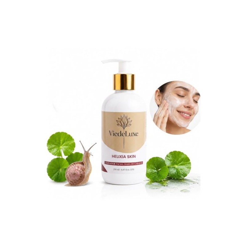 Helixia Skin Limpiador Facial Baba de Caracol, 250 ml