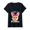 Womens Fennec Fox Mama, Funny Fennec Fox V-Neck T-Shirt