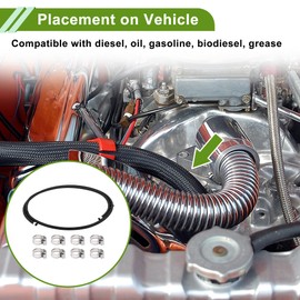 HOPESPANNER 1/8" Fuel Line Kit 6.56ft Vacuum Hose Automotive Fuel Hose with 8 Clamps