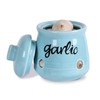 HAOTOP Garlic Keeper with Lid, Ceramic Mini Garlic Saver Container