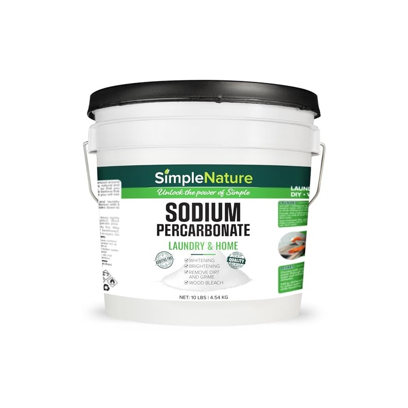 SimpleNature Sodium Percarbonate (10 lbs) - Versatile Non-toxic Biodegradable Scent-Free