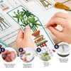 ORIGACH 6 Set Green Plants Cross Stitch Bookmark Kit for