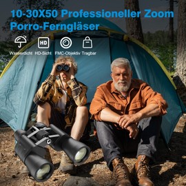 APEXEL Fernglas 10-30X50 Zoom Optischer Fernglas für Erwachsene und Kinder, Professionelles Fernglas mit Nachtsicht,Wasserdicht/BAK4 Prisma/FMC Objektiv für Vogelbeobachtung und Outdoor Aktivitäten