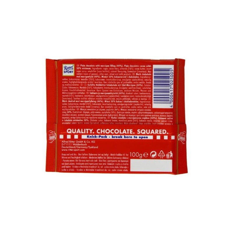 Ritter Sport, Ritter Sport Marzipan, 100G