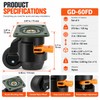 Heavy Duty Leveling Casters for Equipment – 360° Swivel Height-Adjustable