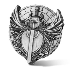 Wing Sword Fingertips Gyro, DND Wheel Cube Spinner, 7-in-1 Metal D&D Dice, Roulette Dice Spinner for DND, D&D Gifts with Dragon Logo Gift Bag, Role Play Board Game Accessories, Silver