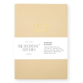 The Everyday Planner Notebook - Task Tracker, Daily & Weekly Planner, Life To Do List Notebook for Work, Productivity, Travel, A5 Notebook with Goals, Gratitude & Self Care Sections - Linen Beige
