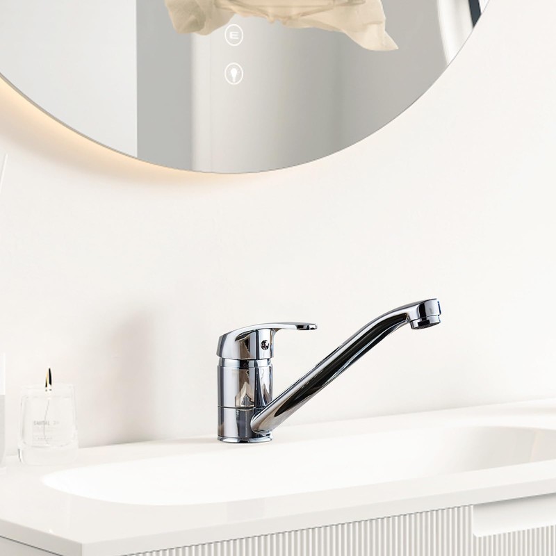 HENGBIRD Kitchen Tap Chrome Sink Taps Kitchen 360° Swivel Chrome-Plated