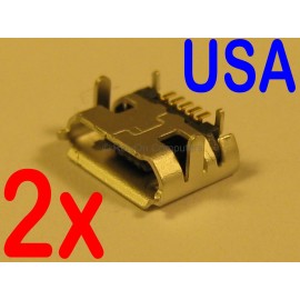 Unbranded 2x Lot of Micro USB Charging Port Charger Sync For Dell Venue 7" T01C Tablet USA - Dell Venue 7" Non-Reverse T01C