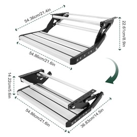 GOTOTOP Step, Rv Step Stool, RV Step, Aluminum Folding Step Ladder, Safer Foldable Small Stepping Stool, 200 Kg Loadable Motorhome Accessory Step Ladder for Camping and Outdoors