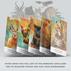 ZZBUY Animal Spirit Oracle Cards, 68 Mystical Animal Totems Oracle Card Deck with Meanings on Them for Beginners Spiritual Guidance