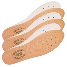 zederle 3 Pairs Original Odenwälder Cedar Wood Soles (Men 45), Insoles Men & Women, Against Sweaty Feet & Athlete's Foot, Cedar Wood Insoles