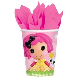 Adorable Lalaloopsy Paper Cups Birthday Party Drinkware (8 Pack), Pink, 9 oz..