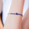 Jewever 925 Sterling Silver Beads Nature Gemstone Lapis lazuli Crystal