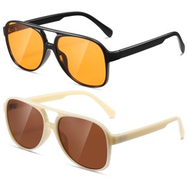 TIANYESY Classic Vintage Aviator Sunglasses for Women Men Large Frame Retro 70s Sunglasses