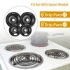 HYGINIC 4 Pack Black Drip Pans, Compatible with Whirpool Kenmore