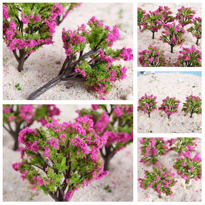 20pcs Model Trees Miniature Landscape Trees Scenery for Train Railroad