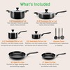NutriChef 13-Piece Nonstick Cookware PTFE/PFOA/PFOS Free Heat Resistant Kitchen Ware